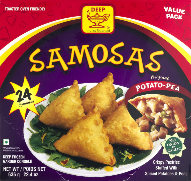 Deep Potato Pea Samosas 24 pc - Bazaar Bros