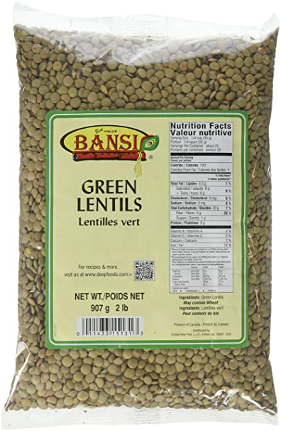 Bansi Green Lentils 2 lbs - Bazaar Bros