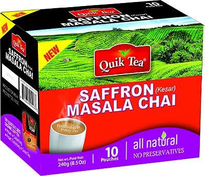 Quik Tea Saffron Masala Chai 8.5 oz - Bazaar Bros